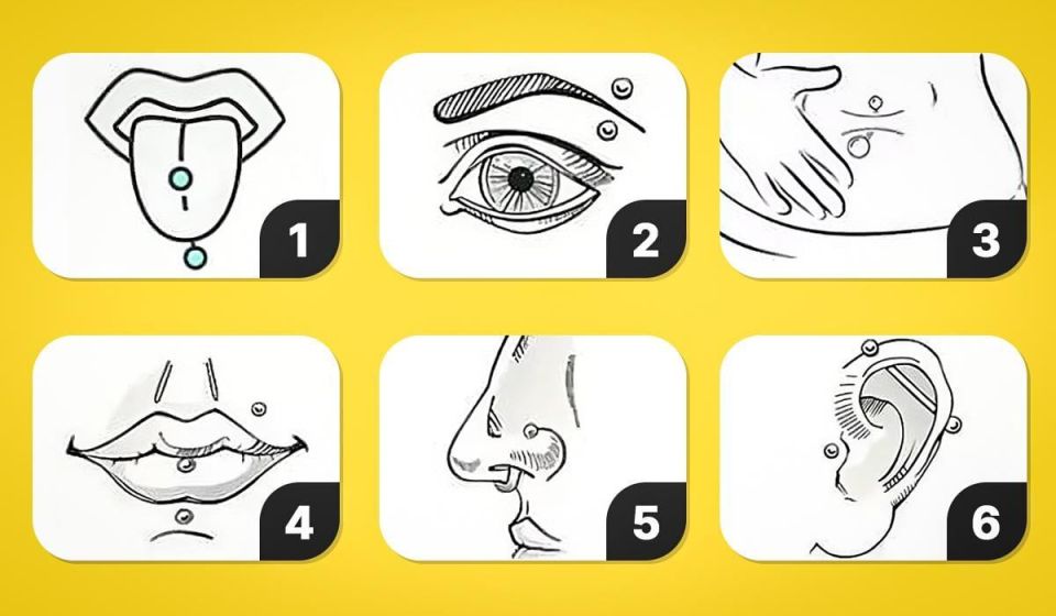 Как выбор пирсинга может раскрыть вашу личность: удивительный тест