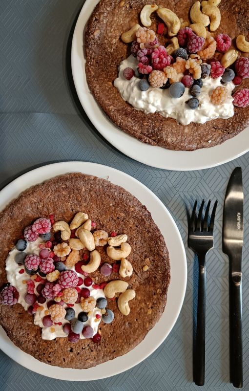 Удивительный овсяноблин: шоколадная версия с семенами чиа