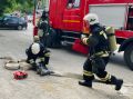 Лаганские огнеборцы провели пожарно-тактические учения