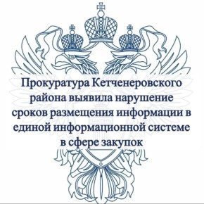 В ходе проверки исполнения законодательства о контрактной системе в сфере закупок прокуратурой Кетченеровского района выявлено административное правонарушение