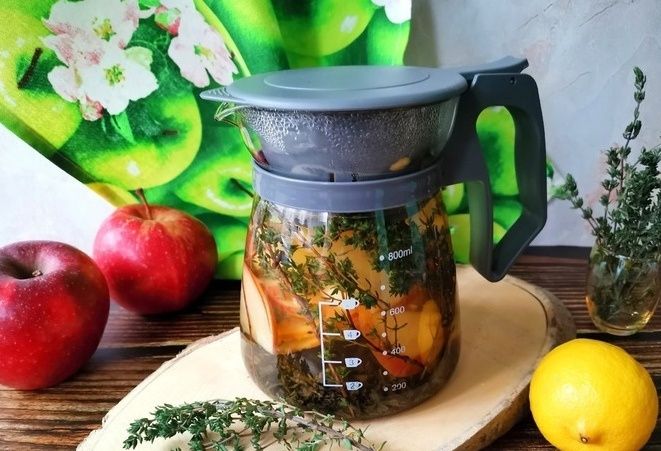 Яблочно-лимонный чай с чабрецом