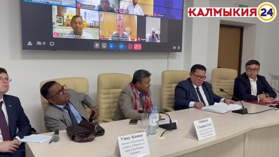 Подписано соглашение о сотрудничестве между Университетом Наланда и Калмгосуниверситетом