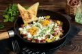 Как приготовить вкуснейшую яичницу по деревенски с охотничьими колбасками и картофелем