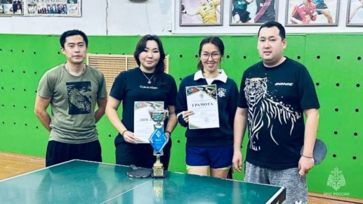 Сотрудники МЧС Калмыкии завоевали призовые места на турнире по настольному теннису среди силовых структур