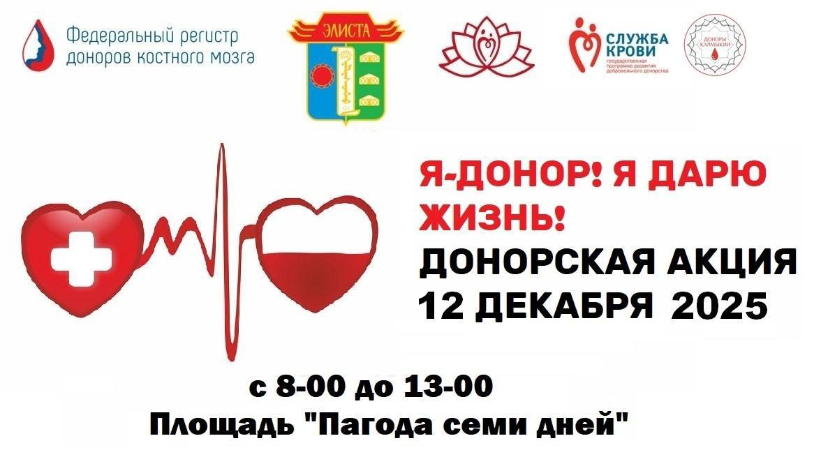 Жителей Элисты приглашают принять участие в донорской акции