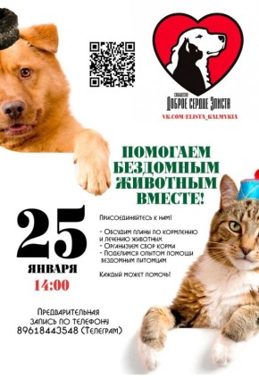 25 января в Элисте пройдет встреча сообщества «Доброе сердце», посвященная планам и целям волонтерского объединения