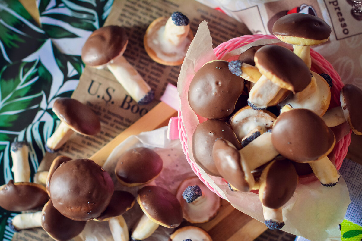 Печенье?грибочки за 2,5 часа: простой трюк, который удивит гостей