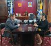 Председатель Народного Хурала (Парламента) Республики Калмыкия Артем Михайлов провел рабочую встречу с членом Палаты молодых законодателей при Совете Федерации ФС РФ Юлией Болдыревой
