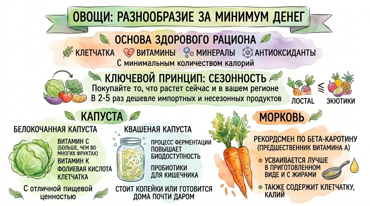 Овощи и фрукты по доступной цене: секреты правильного питания