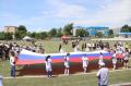 По традиции в День России был развёрнут государственный флаг
