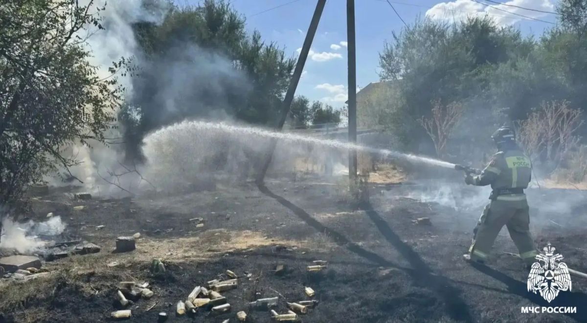 В Троицком потушили возгорание сухой растительности и мусора В Троицком потушили возгорание сухой растительности и мусора