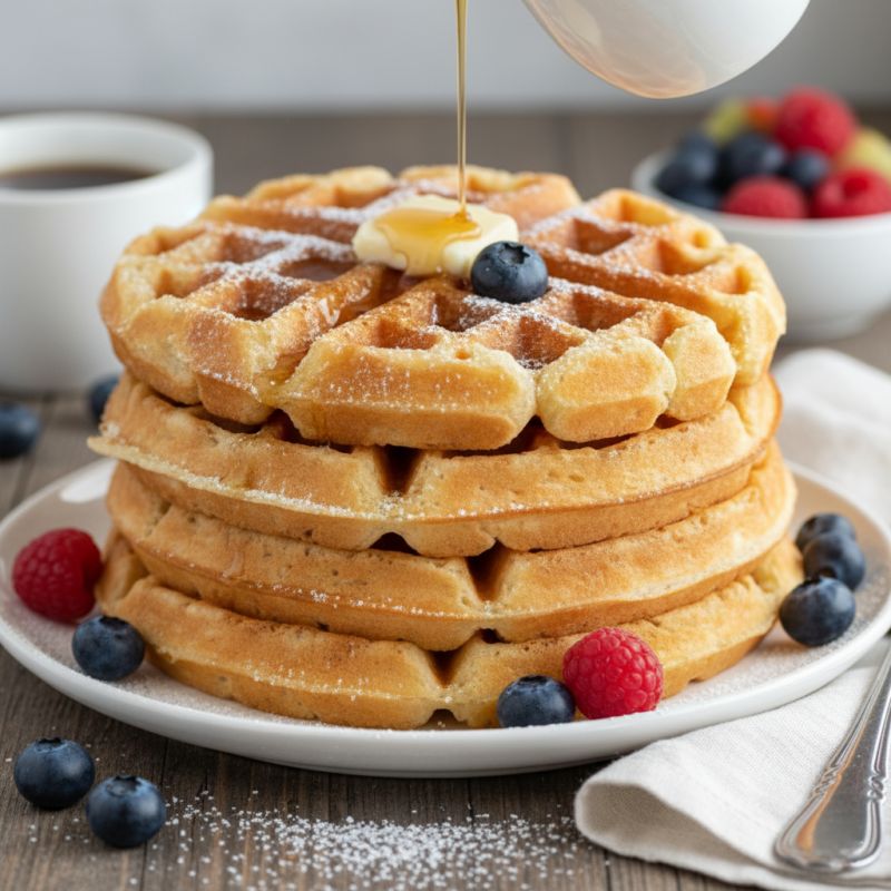 Как приготовить пышные домашние вафли